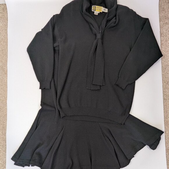 Vintage Goldworm New York 100% Pure Wool Sweater Trumpet Skirt Set Womens 10 - Picture 1 of 10